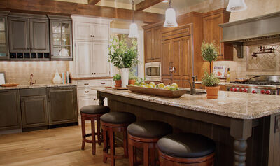 Cottage Cabinets with Comfortable Variety