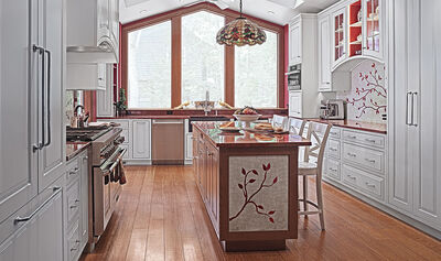 Traditional Kitchen Cabinetry with an Artistic Flair