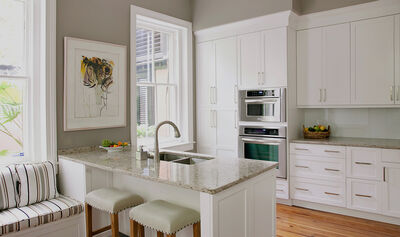 Transitional Kitchen Cabinets with an Inviting Feel