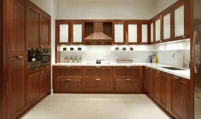 Custom Kitchen Cabinets in Natural Walnut